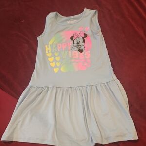 Disney Minnie Mouse Dress - Light Blue with Pink and Yellow Accents